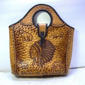 Vintage Authentic Leather Hand Bag-